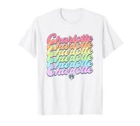 NBA Charlotte Hornets Rainbow Pride Stack in Colori Pastello Maglietta