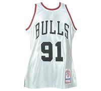 NBA Chicago Bulls Dennis Rodman 91 1997-98 Platino Maglia Mitchell Ness