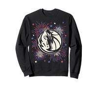 NBA Dallas Mavericks 4th of July Team Logo And Fireworks Felpa