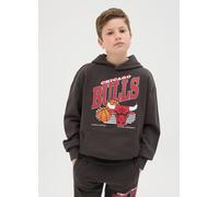 NBA, Felpa Con Cappuccio E Stampa Nba Chicago Bulls, Unisex, Nero, Taglia: 13-14