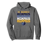 NBA Il Mio Cuore appartiene a Memphis Retro Wave Stack Felpa con Cappuccio