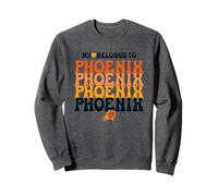 NBA Il Mio Cuore appartiene a Phoenix Retro Wave Stack Felpa