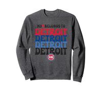 NBA Il Mio Cuore appartiene al Detroit Wave Logo Stack Felpa