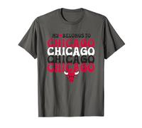 NBA Il Mio Cuore appartiene al Logo Chicago Bulls Maglietta