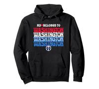 NBA Il Mio Cuore appartiene allo Stack di Logo Washington Wave Felpa con Cappuccio