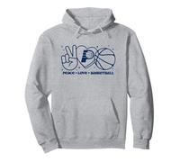 NBA Indiana Pacers Peace Love Basket Felpa con Cappuccio