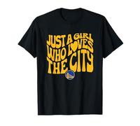 NBA Just A Girl Who Loves The City Golden State Wave Logo Maglietta