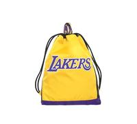 NBA, Lakers L.A. - Zaino Scuola con Coulisse, Sacca sportiva Unisex per Bambini e Ragazzi con Spallacci Anti-Soffocamento e con Maniglia, Colore Giallo - Ufficiale NBA