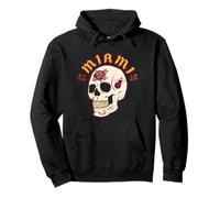 NBA Miami Heat Halloween Teschio Floreale Felpa con Cappuccio