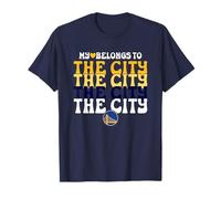NBA My Heart Belongs To The City Warriors Logo Stack Maglietta