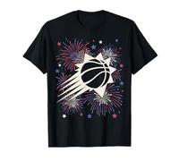 NBA Phoenix Suns 4th of July Team Logo And Fireworks Maglietta