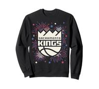 NBA Sacramento Kings 4th of July Team Logo And Fireworks Felpa