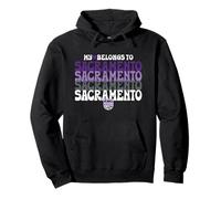 NBA Sacramento Kings Il Mio Cuore appartiene a Sacramento Stack Felpa con Cappuccio