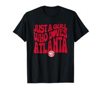 NBA Solo Una Ragazza Che AMA Il Logo Atlanta Wavy Hawks Maglietta