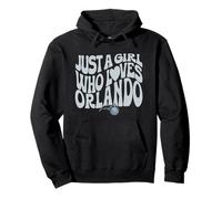 NBA Solo Una Ragazza Che AMA Il Logo Orlando Magic Wavy Felpa con Cappuccio