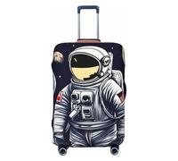 NBAGHPQ Astronauta on the Moon 1 Stampa Double Sided Protezione Elastica Universale Valigia Copertura Unica Protezione Bagagli, Nero , S