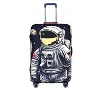 NBAGHPQ Astronauta sulla Luna 1 Stampa Universale Elegante Valigia Copertura Elastica Lavabile Anti Graffio Bagagli Protector, bianco, M
