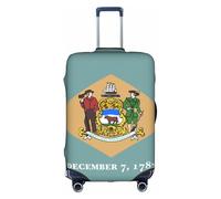 NBAGHPQ Bandiera del Delaware stampa universale elegante valigia copertura elastica lavabile antigraffio protezione bagagli, bianco, S