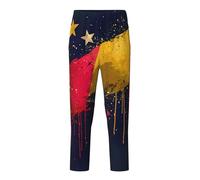 NBAGHPQ Bandiera del Venezuela Stampa Abbigliamento Casual Casa Relax Morbido Pigiama Pantaloni Donna Uomo Pantaloni a Tema Feste, Nero , L(14-16)