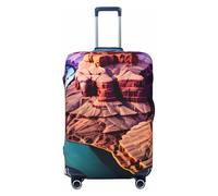 NBAGHPQ Beauty Grand Canyon Stampa Double Sided Protezione Elastica Universale Valigia Copertura Unica Protezione Bagagli, Nero , XL