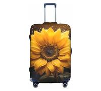 NBAGHPQ Bella Girasole 4 Stampa Universale Elegante Valigia Copertura Elastico Lavabile Anti Graffio Protezione Dei Bagagli, bianco, L