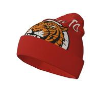 NBAGHPQ Bold Tiger Des Print elegante cappello lavorato a maglia vibrante elastico aderente berretto da viaggio pesca spiaggia universale nero