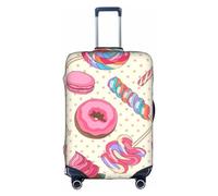 NBAGHPQ Colorato Dolce Lollipop Cupcake Donut Stampa Universale Elegante Valigie Copertura Elastica Lavabile Anti Graffio Bagagli Protector, bianco, M