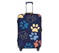 NBAGHPQ Cute Dog Paw Print Universale Elegante Valigia Copertura Elastico Lavabile Anti Graffio Bagagli Protector, bianco, L