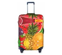 NBAGHPQ Frutta fresca ananas stampa universale elegante valigia copertura elastica lavabile antigraffio protezione bagagli, bianco, S