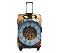 NBAGHPQ Gears Clock Bronze Century Print Universale Elegante Valigia Copertura Elastica Lavabile Anti Graffio Protezione Dei Bagagli, bianco, S