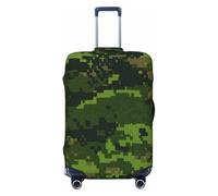 NBAGHPQ Green Army Digital Camouflage Print Double Sided Protezione Elastica Universale Valigia Copertura Unica Protezione Bagagli, Nero , XL