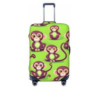 NBAGHPQ Green Clever Monkey Print Double Sided Elastic Protection Universal Valigie Cover protettiva unica per bagagli, Nero , M