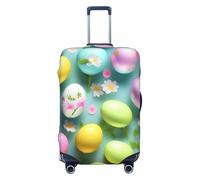 NBAGHPQ Happy Easter Holiday Print Double Sided Elastic Protection Universal Suitcase Cover Unique Luggage Protector, Nero , XL