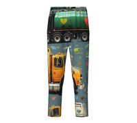 NBAGHPQ I Love Garbage Trucks Stampa Abbigliamento Casual Casa Relax Morbido Pigiama Pantaloni Donna Uomo Pantaloni a Tema Feste, Nero , L(14-16)