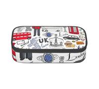 NBAGHPQ I Love London - Astuccio grande con stampa di Londra, per adolescenti, studenti, adulti