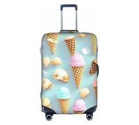 NBAGHPQ Ice Cream and Waffle Pattern Stampa Universale Elegante Copertura Della Valigia Elastico Lavabile Anti Graffio Protezione Dei Bagagli, bianco, M