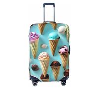 NBAGHPQ Ice Cream Cones Stampa Double Sided Protezione Elastica Universale Valigia Copertura Unica Protezione Bagagli, Nero , L