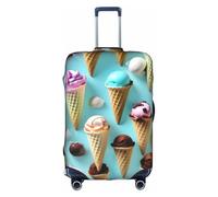 NBAGHPQ Ice Cream Cones Stampa Universale Elegante Valigia Copertura Elastico Lavabile Anti Graffio Protezione Dei Bagagli, bianco, L