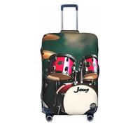 NBAGHPQ Jazz Drum Print Universale Elegante Valigia Copertura Elastico Lavabile Anti Graffio Protezione Dei Bagagli, bianco, S