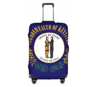 NBAGHPQ Kentucky State Flag Print Universale Elegante Valigie Copertura Elastica Lavabile Anti Graffio Protezione Bagagli, bianco, S