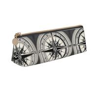 NBAGHPQ Law of The Compass Navigation 1 Stampa Elegante Astuccio In Pelle Ad Alta Capacità Con Cerniera Triangolo Pouch Penne Ragazzi Ragazze