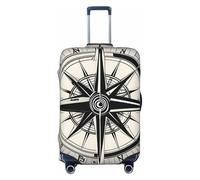 NBAGHPQ Legge della Bussola Navigazione 1 Stampa Double Sided Protezione Elastica Universale Valigia Copertura Unica Protezione Bagagli, Nero , L