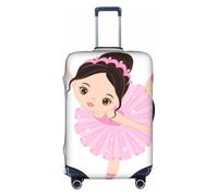 NBAGHPQ Little Ballerina Dancing Girl Stampa Universale Elegante Valigia Copertura Elastico Lavabile Anti Graffio Bagagli Protector, bianco, S