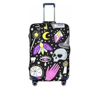 NBAGHPQ Magic Witch Witchcraft Bohemian Drawing Print Universale Elegante Valigia Copertura Elastico Lavabile Anti Graffio Bagagli Protector, bianco, M