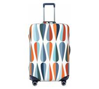 NBAGHPQ Mid Century Modern Retro con stampa a forma di goccia Protezione elastica su entrambi i lati Protezione universale per valigie unica, Nero , S