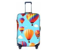 NBAGHPQ Mongolfiere Stampa Universale Elegante Valigia Copertura Elastica Lavabile Anti Graffio Protezione Dei Bagagli, bianco, S