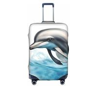 NBAGHPQ Ocean Dolphin looking at you stampa universale elegante valigia copertura elastica lavabile antigraffio protezione bagagli, bianco, S
