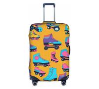 NBAGHPQ Pattini a rotelle colorati stampa universale elegante valigia copertura elastica lavabile antigraffio protezione bagagli, bianco, S