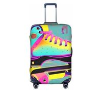 NBAGHPQ Pattini a rotelle colorati stampa universale elegante valigia copertura elastica lavabile antigraffio protezione bagagli, bianco, XL