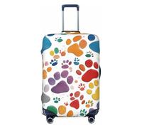 NBAGHPQ Paw Prints Art 1 Stampa Double Face Protezione Elastica Universale Valigia Copertura Unica Protezione Bagagli, Nero , L